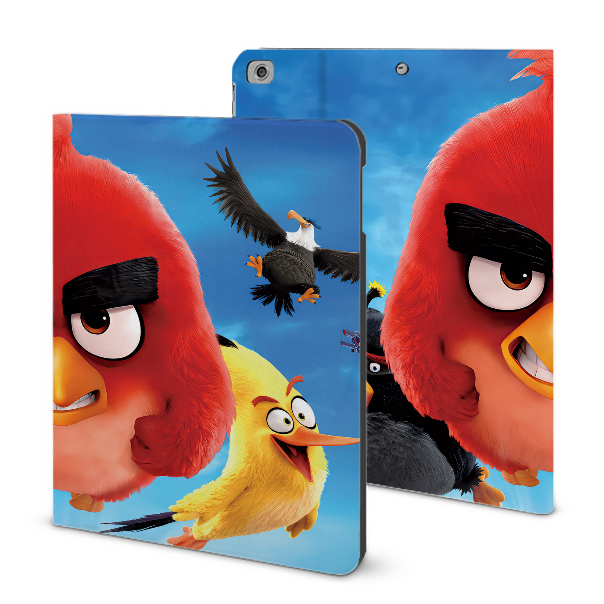 （画像用） Angry Birds アングリーバード IPad ケース ブック型 PUレザー TPU 耐衝撃 軽量 薄型 ペン収納なし 全面保護 IPad 各モデル対応